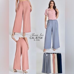 Women’s High Waisted Wide Leg Dress Pants Tailored Office Style